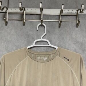 UNRL Shirt Men XL Beige Stride Collection Athletic Perforated Performance Tee